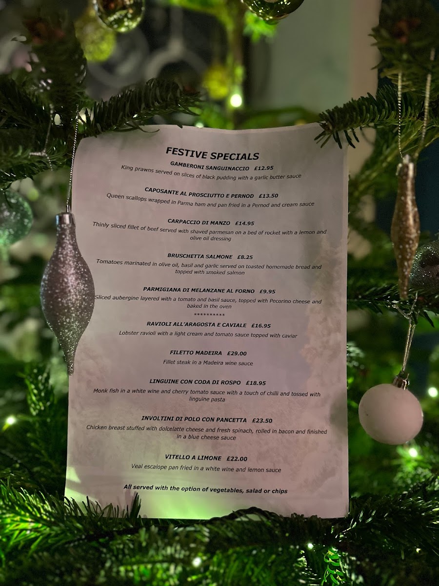 Menu La Dolce Vita Restaurant Marple-1